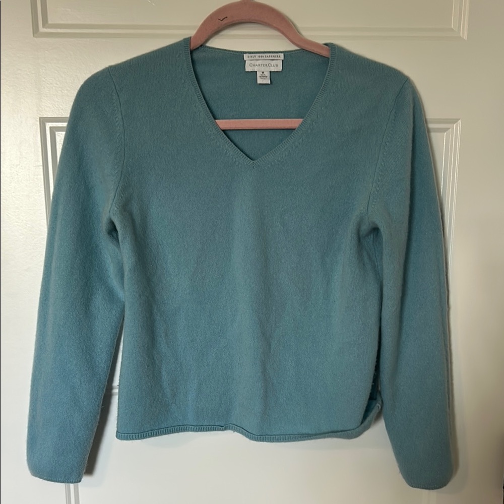 Charter Club V-Neck cashmere sweater